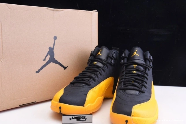 Rep Husky Air University Gold 130690-070 Retro Jordan 12 Black 0629